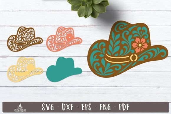 3d Floral Cowboy Hat SVG Design: A Versatile Digital Asset for Creators