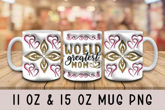 3D Iwoeld Greatest Mom Mug Design PNG: A Creative Solution for Personalized Gifting
