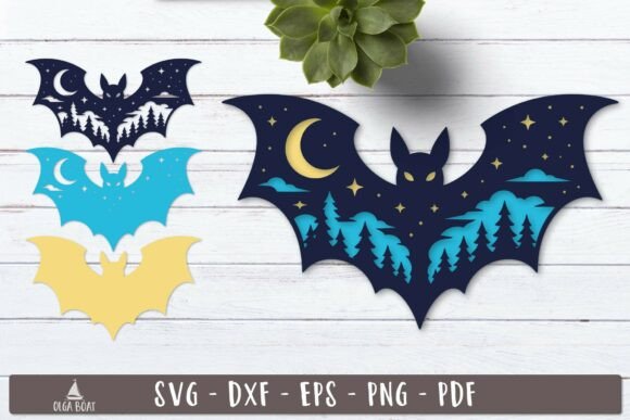 3d Night Bat Layered SVG Design: Your Guide to Spooky and Magical Crafts