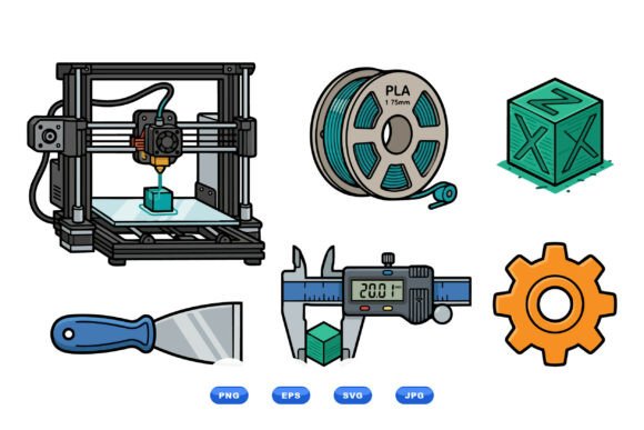 3D Printer Tools Clipart Pack