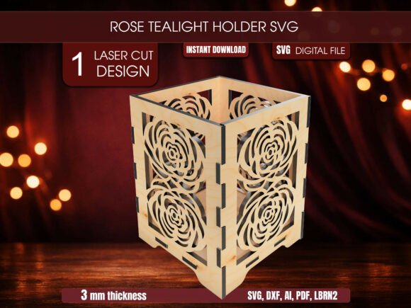 3D Rose Tealight Holder SVG Design: A Practical Guide to Flawless Laser Cutting