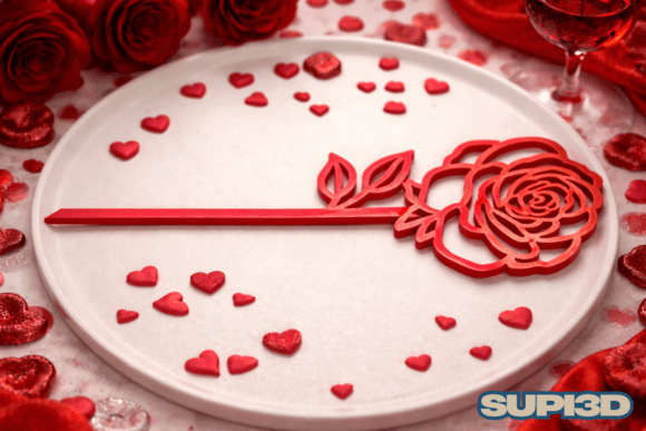 3D Valentine Rose: Elegant Decor & Gifts
