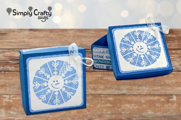 Charming Winter Packaging: The Snowman Snowflake Gift Box SVG