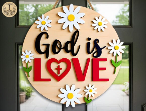 Christian Door Sign Laser Cut File SVG