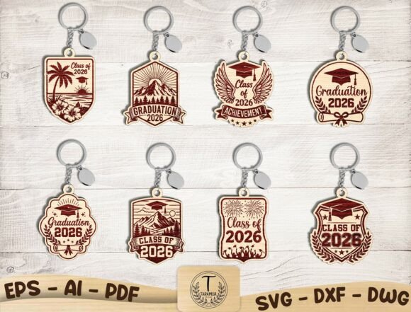 Class of 2026 Keychain SVG Bundle