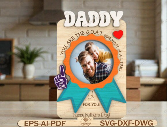 Daddy GOAT Photo Frame SVG: A Champion Dad’s Perfect Keepsake