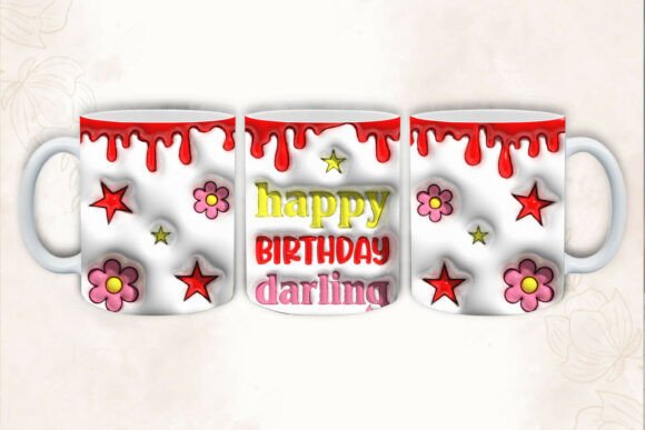 Happy Birthday Darling Mug Wrap: A Versatile Design Solution for Celebratory Moments