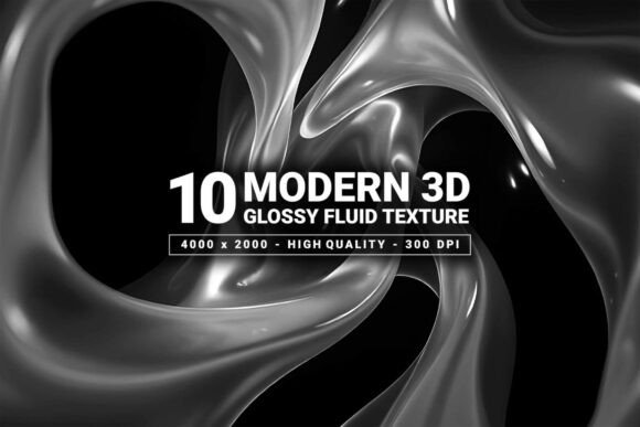 Modern 3D Glossy Fluid Texture: Elevating Visual Design in a High-Demand Creative Landscape