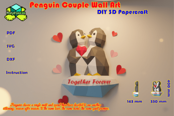 Penguin Couple DIY 3D Papercraft: A Romantic Craft with Lifelong Charm
