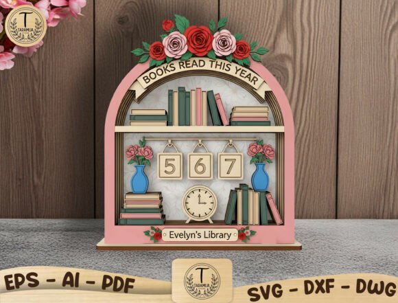 Reading Tracker Shelf Laser Cut File SVG: A Creative Way to Celebrate Your Reading Journey